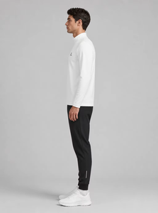Camiseta Térmica de Invierno <span class=keywords><strong>para</strong></span> <span class=keywords><strong>Hombre</strong></span>, Cuello Alto, Manga Larga, Ropa Interior Cálida, Tejido Suave, Corte Ajustado, Color Blanco Crema, <span class=keywords><strong>para</strong></span> Clima Frío - Product Image 2