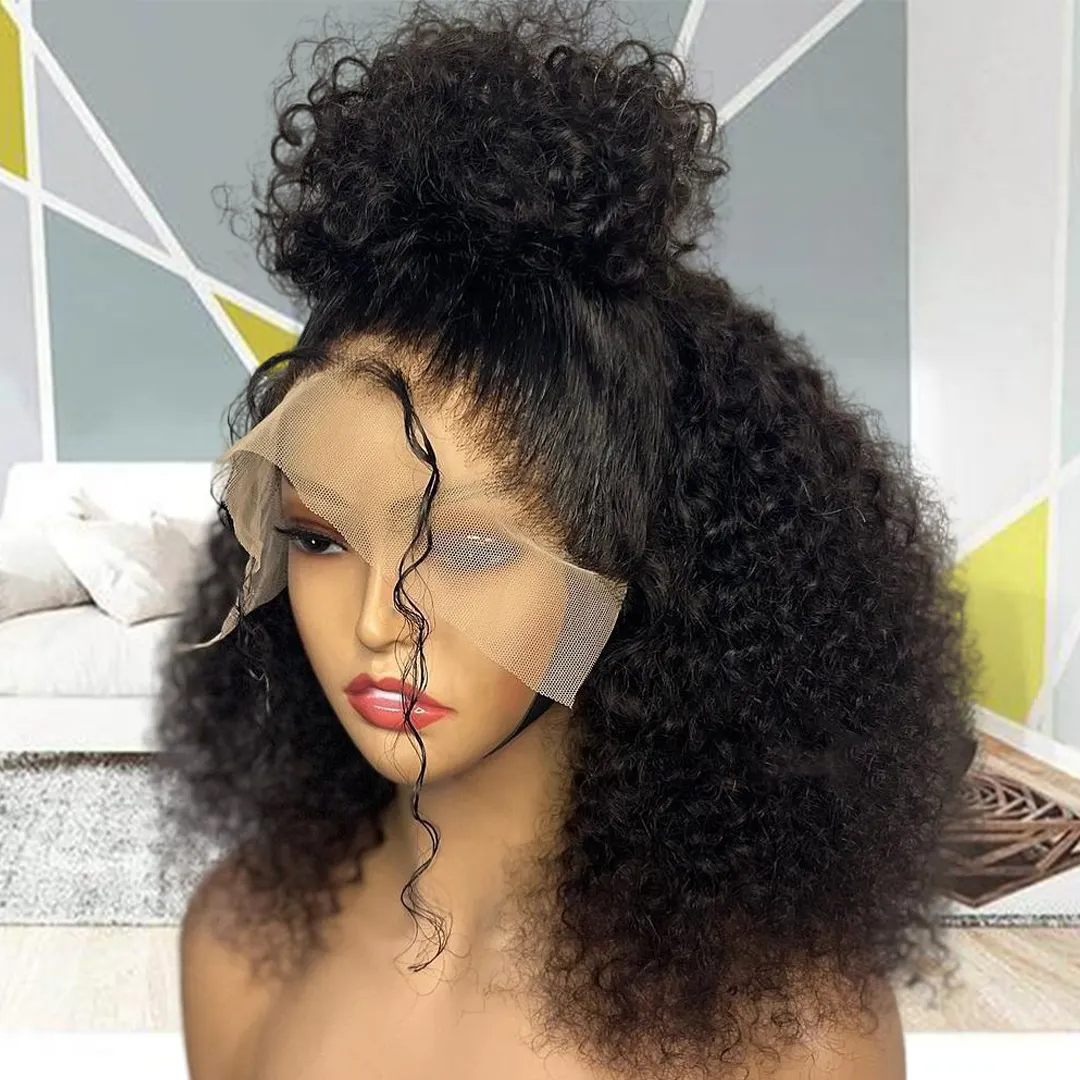 Cheap Short Bob Wig Human Hair Lace Front Brazilian Hair Extension Wig Afro Kinky Curly Full Lace Human Hair Wig For Black Women