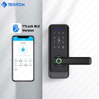 Cerradura de Puerta Biométrica Inteligente con Lector de Huellas Dactilares Semiconductor 6085, Seguridad Electrónica sin Llave, App Ttlock Tediton