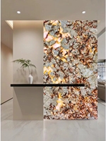 YDSTONE personnalisé pierre naturelle Patagonia luxe poli granit rétro-éclairé grandes dalles de granit Patagonia cristal
