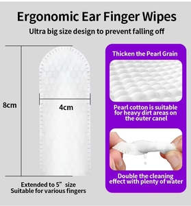 Lingettes Hypoallergéniques <span class=keywords><strong>pour</strong></span> le Nettoyage des Oreilles des Animaux – Nettoyant Doux <span class=keywords><strong>pour</strong></span> le Canal Auditif, Tampons Dissolvants de Cérumen, Nettoyage Quotidien Sûr <span class=keywords><strong>pour</strong></span> Chiots et Chatons - Product Image 2