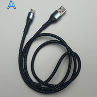 Vente en gros de haute qualité tressé 1M USB-A Micro charge rapide câble de transfert de données câble de charge de téléphone bas prix personnalisable
