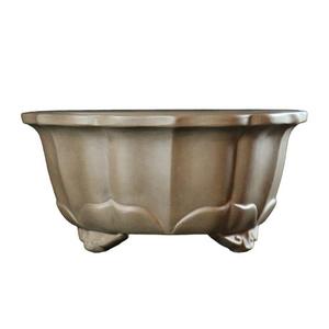 Maceta de Barro Morado Hecha a Mano, Forma de Loto Mediana, para Bonsái - Product Image 5
