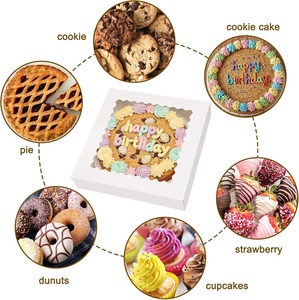 Caja para Pizza de 12 Pulgadas, Cajas Blancas para Panadería con Ventana, Cajas Autoabribles para Galletas, Pasteles y Sushi, Embalaje Ecológico Biodegradable con Relieve - Product Image 4