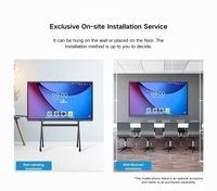 75-дюймовый интерактивный сенсорный экран 4K UHD с 20 точками касания, двумя стилусами, AI-доской, USB Type-C, 8-микрофонной системой и Wi-Fi для образования