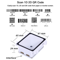 Module de lecteur de codes-barres intégré pour kiosque en libre-service avec interface USB/TTL232 UART, lecteur de codes-barres 1D/2D/QR à lecture automatique