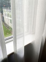 Voilage en tissu transparent blanc naturel, vente en gros d'usine en ligne