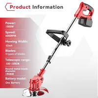 Tondeuse à gazon électrique de qualité industrielle, petite, pour usage domestique, avec poignée télescopique, batterie rechargeable, coupe-herbe