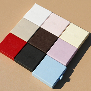 8*8cm hộp đồ trang sức vàng dập logo trượt hộp đồ trang sức với logo ngăn kéo Vòng cổ hộp đồ trang sức Logo tùy chỉnh - Product Image 4