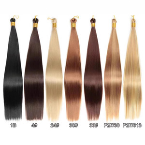 ผมถักโครเชต์สีบลอนด์ ขนาด 24 นิ้ว น้ำหนัก 150 กรัม เส้นใยทนความร้อนสูง แบบตรงธรรมชาติ ย้อมสีแบบเป็นช่อเดียว สำหรับต่อผม - Product Image 4
