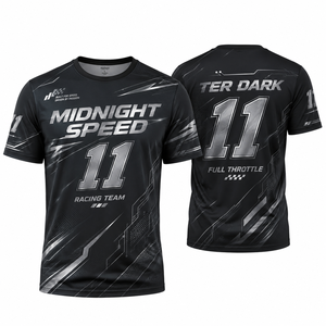 Breathable Quick Dry Outdoor Racing Top Custom Sublimation Contrast Color Graphic Printed Racing Team Short Sleeve Sports <b>Tshirt</b> - Product Image 4