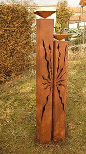 Lampe décorative LED moderne en acier Corten rouillé pour éclairage de cour d'entrée de villa, étanche IP65 - Product Image 6