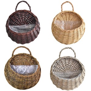 <span class=keywords><strong>Jardinière</strong></span> de fleuriste en <span class=keywords><strong>rotin</strong></span> tissé à la main durable panier suspendu pastoral pratique pour une utilisation fraîche de fleurs - Product Image 2