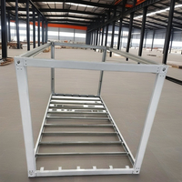 Cadres métalliques en stock, personnalisables, pour maisons conteneurs portables, conteneurs plats 20 pieds/40 pieds sans murs