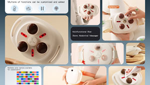 Becozy MWS-181 Cintura Elettrica Riscaldante Flessibile in Pietra Naturale per Vita e Pancia, Vibratore Portatile Riduttore di Grasso con Funzione Massaggiante - Product Image 2