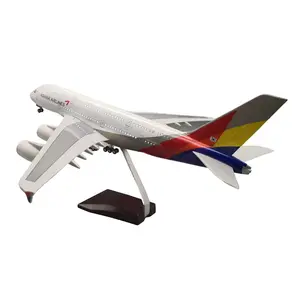 Airbus A380 Resin Airplane Model Large Scale 1:160 46cm A380 ASIANA AIRLINES Desktop Airplane Model