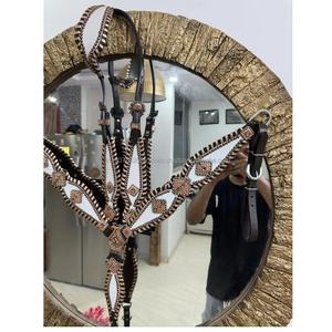 ชุดอุปกรณ์ขี่ม้าหนังแท้แบบตะวันตกอเนกประสงค์สำหรับขายส่ง พร้อมบังเหียนปรับได้และอานม้าที่นั่งสบายสำหรับขี่ม้าในฟาร์ม - Product Image 1