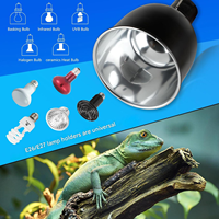 Lampe chauffante pour reptiles à dôme profond, réflecteur en aluminium, abat-jour, douille céramique E27