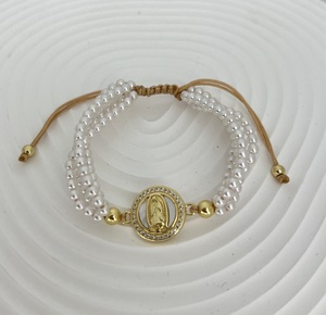 Pulseras Unisex <span class=keywords><strong>con</strong></span> Dije de San Benito, Jesús, Estrella y Corazón 2024, Nueva Tendencia <span class=keywords><strong>con</strong></span> Cuentas de Perlas, Joyería de Moda para Bodas, Niñas y <span class=keywords><strong>Amistad</strong></span> - Product Image 3