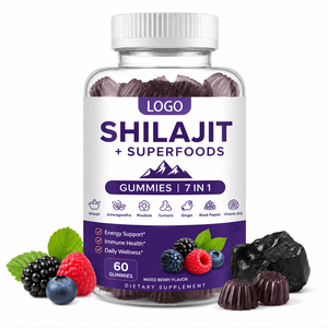Bonbons gélifiés Shilajit OEM, complément nutritionnel sportif riche en vitamines et en extrait d'Ashwagandha pour adultes - Soutien énergétique et immunitaire - Product Image 1