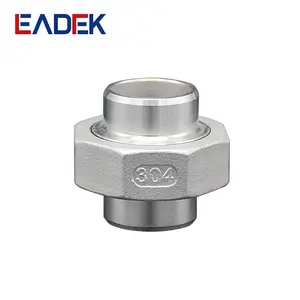 Welded Connector Tube Fitting Union Market Thread Casting Stainless Steel OEM European Welding Equal Hexagon 1/8"-4"