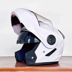 Casques de moto à rabat unisexes nouvelle mode pour adultes Casques de moto tout-terrain à doublure EPS pour casque modulaire d'hiver