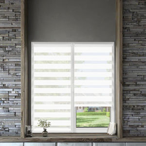 حجم مخصص التلقائي ظلال الأسطوانة بمحركات التعتيم الستائر الكهربائية حمار وحشي النسيج نمط أفقي للنوافذ المدمج في - Product Image 2