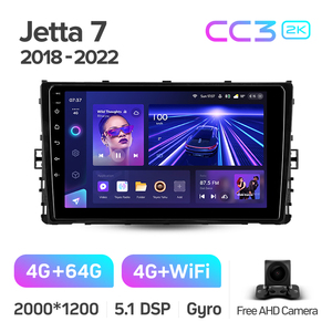 Reproductor de DVD para Auto <span class=keywords><strong>TEYES</strong></span> <span class=keywords><strong>CC3</strong></span> 2K para <span class=keywords><strong>Volkswagen</strong></span> Jetta 7 2018-2022, Pantalla Antideslumbrante de 9 Pulgadas, Radio para Auto, Reproductor Multimedia de Video - Product Image 3
