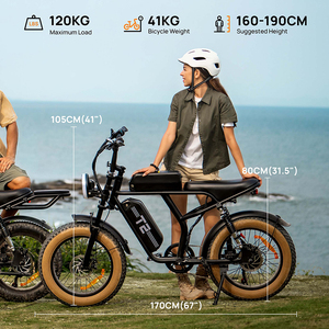 Bicicleta Eléctrica con Llantas Gruesas de 20*4.0 Pulgadas, Batería de Litio, Bicicleta Eléctrica Híbrida Todoterreno para Adultos - Product Image 5