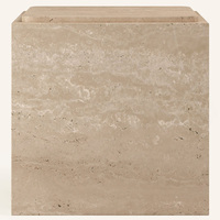 Nouvelle conception 2025, table basse moderne en marbre blanc Volakas beige, pierre naturelle italienne, luxe pour salon, Kumusi