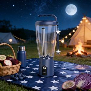 Blender portable sans BPA de 1000 ml avec 6 lames, rechargeable par USB, pour les smoothies et la préparation d'aliments pour bébés - Product Image 1