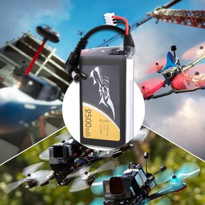 TATTU 2500mAh 2S 7.4v Fatshark 飞行眼镜耳机锂电池组 适用于无人机 DC55mm 插头 LED 电源指示灯 800 次循环 LiCoO2 - Product Image 5