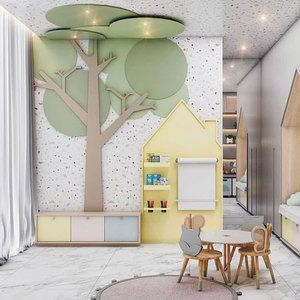 <span class=keywords><strong>Décoration</strong></span> murale en forme d'arbre Moetry pour salle <span class=keywords><strong>de</strong></span> <span class=keywords><strong>classe</strong></span> préscolaire, hall <span class=keywords><strong>de</strong></span> maternelle, aire <span class=keywords><strong>de</strong></span> jeux intérieure pour enfants, thème forêt - Product Image 2