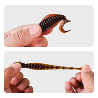 Palmer 8 pièces/boîte TPE leurre vis appât souple Drongo Pupa appât de natation leurre de pêche 8cm 3.7g bar leurre pêche ver appât