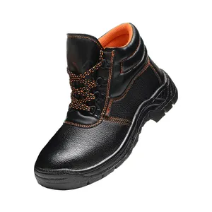 편안한 통기성 보호 가죽 상부 미끄럼 방지 여름 강철 발가락 노동 신발 안전 남성 신발
