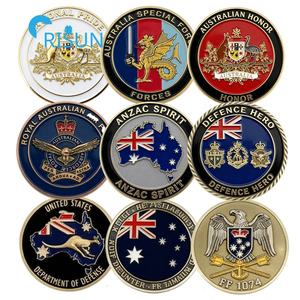 Souvenirs personnalisés Australie Drapeau australien Forces Vétéran Médaillon Pièces commémoratives Pièce <span class=keywords><strong>de</strong></span> défi personnalisée Australie - Product Image 1