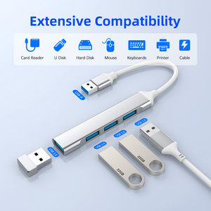 <span class=keywords><strong>Hub</strong></span> <span class=keywords><strong>USB</strong></span> đa cổng Mini 4 cổng <span class=keywords><strong>USB</strong></span> 3.0 <span class=keywords><strong>2.0</strong></span>, bộ chia <span class=keywords><strong>USB</strong></span>-A cho máy tính xách tay - Product Image 2