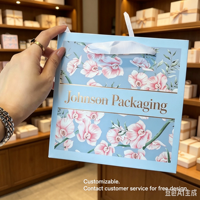 Individuell Bedruckte Umweltfreundliche Luxus-Einkaufstaschen aus Pappe mit Band und Kordel Premium Recycelbare Geschenktüten