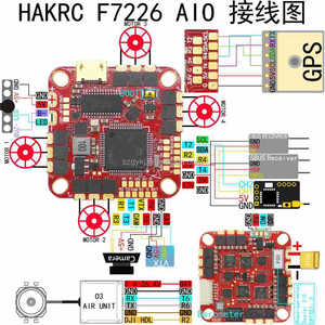 <span class=keywords><strong>Hakrc</strong></span> F7226 <span class=keywords><strong>AIO</strong></span> บอร์ดรวม <span class=keywords><strong>F722</strong></span>ควบคุมการบิน<span class=keywords><strong>40A</strong></span> BLHELI_S 4in1 ESC 2-6S Lipo สำหรับ RC FPV ฟรีสไตล์