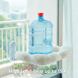 Hamac pour <span class=keywords><strong>chat</strong></span> en fausse fourrure de lapin, avec ventouse, pour fenêtre, lit douillet d'hiver pour petits animaux, chaud et confortable, ODM - Product Image 4