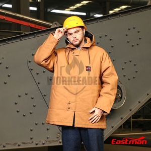Parka de travail d'hiver isolée pour homme, 100 % coton, ignifuge, protection contre les risques électriques, 4 couches, chaude et résistante aux flammes - Product Image 3