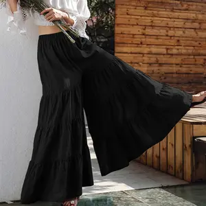 Pantalon femme épissage mince gâteau Hakama pantalon décontracté mode pantalon