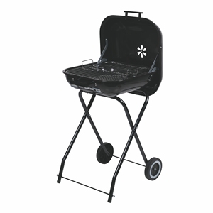 BBQ QUADRATO CON COPERCHIO E 2 RUOTE 49X47X83CM - Product Image 1