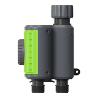 Timer Sprinkler 4 Zona, Timer Air Terprogram, Timer Air 4 Outlet untuk Penyiraman Taman dengan Penundaan Hujan, Penyiraman Manual