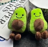 Porte-clés en peluche avocat amusant, pendentif de sac à dos mignon en forme d'avocat, jouet en peluche personnalisé pour machine à griffes