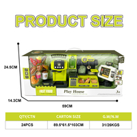 Jouets chanceux caissier de restauration rapide pour enfants maison jouer jouets cadeau semblant ordre Ing compteur supermarché Einkaufs Machine