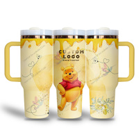 Gourde isotherme personnalisée Winnie l'ourson, sans BPA, à double paroi sous vide, 40 oz, prête à être expédiée, pour le bureau, tasse, bouteille, mug