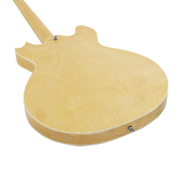 Chinese Factory Wholesale Tri-Color Flame Grain Body 6 String Hollow Body Jazz Electric Guitar
