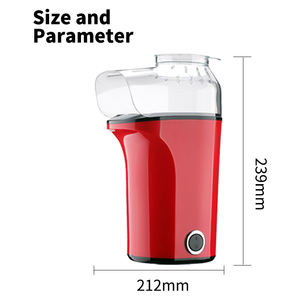 Máquina de Palomitas de Maíz Portátil de 1200W, Mini Máquina Automática de Palomitas de Maíz con Aire Caliente para Uso Doméstico, 110V/220V, Máquina de Palomitas de Maíz de Plástico para el Hogar - Product Image 3