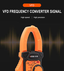 Multímetro Digital de abrazadera VICTOR 610E, CA, CC, 1000V, 1000A, <span class=keywords><strong>RMS</strong></span> auténticos, NCV, pantalla de 6000 recuentos - Product Image 6